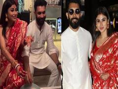 Mouni Roy Griha Pravesh: शादी के बाद ढोल-नगाड़ों के साथ मौनी रॉय का हुआ गृह-प्रवेश, लाल साड़ी में बेहद खूबसूरत दिखीं एक्ट्रेस