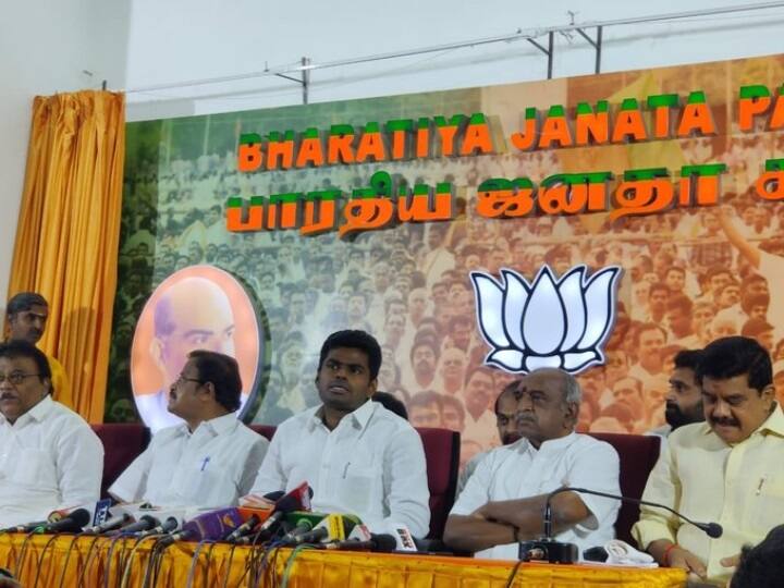 TN urban local body elections 2022: BJP to contest separately in Urban local body elections 2022 says BJP leader Annamalai BJP-Aiadmk Alliance: தேசிய அளவில் கூட்டணியில் இருக்கிறோம்; ஆனால் தனித்து போட்டி: அண்ணாமலை அதிரடி அறிவிப்பு