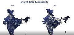 Night Time Luminosity: పదేళ్ల కాలంలో దేశంలో పెరిగిన విద్యుత్ వినియోగం