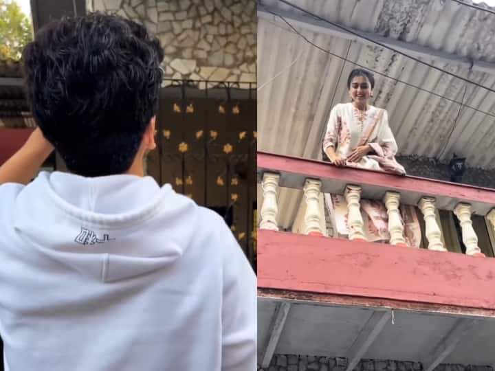 Karan kundrra and tejasswi prakash cute romantic video going viral on internet actor spotted at tejas house Tejran Romance: बड़ा रोमांटिक है टीवी के नए लव बर्डस Karan Kundrra और Tejasswi Prakash के छज्जे-छज्जे का प्यार