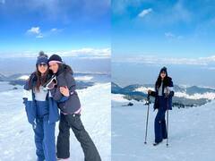 Sara Ali Khan : ‘ये हंसी वादियाँ..’, भाऊ इब्राहिमसोबत सारा अली खान लुटतेय सुट्टीचा आनंद!