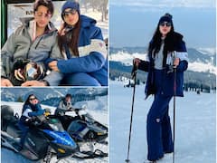 IN PICS| Sara Ali Khan And Brother Ibrahim Enjoy The 'Icy Breeze' In Kashmir As They Jet Ski