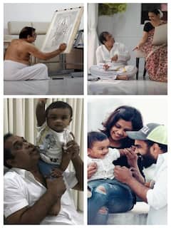 హాస్యబ్రహ్మ గీసిన బొమ్మలు... ఫ్యామిలీ ఫొటోలు 