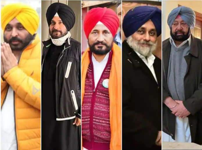 Punjab Election 2022 Election Campaign stops Big face Charanjit Singh Channi Navjot Singh Sidhu Capt Amarinder Singh Sukhbir Badal Key candidates polling Punjab Election 2022: पंजाब में थमा चुनाव प्रचार का शोर, इन दिग्गज नेताओं पर होगी नजर - पूरी लिस्ट