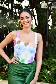 Ananya Panday Goes Green For 'Gehraiyaan' Promotions, See PICS