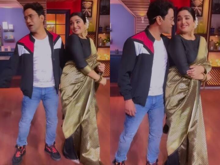 Watch: निरहुआ ने Amrapali Dubey को घरवाली तो इस एक्ट्रेस को बनाया बाहरवाली, भोजपुरी स्टार्स का ये वीडियो है बड़ा धमाल Nirahua Dances on Anil Kapoor Song with Amrapali Dubey and rani chatterjee bhojpuri stars fun in the kapil sharma show Watch: निरहुआ ने Amrapali Dubey को घरवाली तो इस एक्ट्रेस को बनाया बाहरवाली, भोजपुरी स्टार्स का ये वीडियो है बड़ा धमाल
