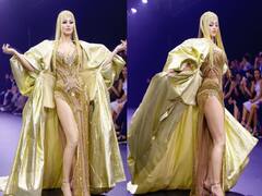 Arab Fashion Week: 'बदन पे सितारे लपेटे हुए' - 40 करोड़ का गाउन पहन Urvashi Rautela ने रैंप पर बिखेरी चांदनी, देखें तस्वीरें