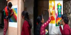 Hooghly School Re-open: দীর্ঘদিন পর খুলেছে স্কুল, সরস্বতী পুজোর আগে তুলির টানে, রঙের ছটায় ডানা মেলল পড়ুয়াদের কল্পনা