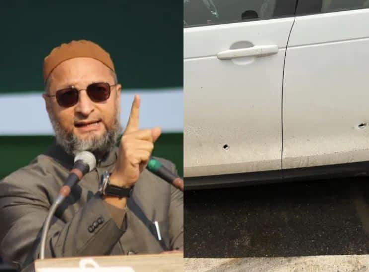 Asaduddin Owaisi Car Attacked Bullets Fired on AIMIM chief Owaisi Vehicle Chhajarsi toll Uttar Pradesh Owaisi Vehicle Attacked: AIMIM ਨੇਤਾ ਅਸਦੁਦੀਨ ਓਵੈਸੀ ਨੇ ਮੇਰਠ 'ਚ ਹਮਲੇ ਦੇ ਲਾਏ ਇਲਜ਼ਾਮ