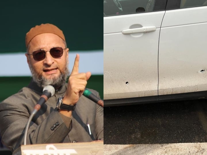 Asaduddin Owaisi Vehicle Attacked: असदुद्दीन ओवैसी का दावा- मेरठ से लौटते वक्त गाड़ी पर की गई 4 राउंड फ़ायरिंग
