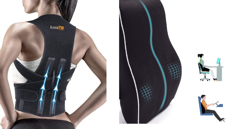 Amazon Offer On Stress Ball Magnetic Back Brace Posture Corrector Stretching Device Cure for cervical Pain Back Pain Solution Amazon Deal: लैपटॉप पर लगातार काम करने से होती है थकान, ये Stretching Tools देंगे फुल आराम