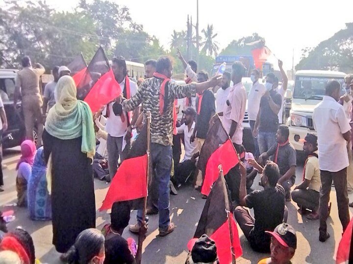 கோவை மாநகராட்சியில் கூட்டணி கட்சிகளுக்கு வார்டுகளை ஒதுக்கியதால் அதிருப்தி - பல்வேறு இடங்களில் திமுகவினர் போராட்டம்