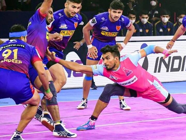 pro kabaddi league 2021-22 : jaipur pink panthers and dabang delhi full squad, and players list PKL 2021 : આજની મેચમાં જયપુર પિન્ક પેન્થર્સ અને દબંગ દિલ્હી વચ્ચે કયા કયા ખેલાડીઓ વચ્ચે જામશે ટક્કર, જુઓ, ફૂલ સ્ક્વૉડ