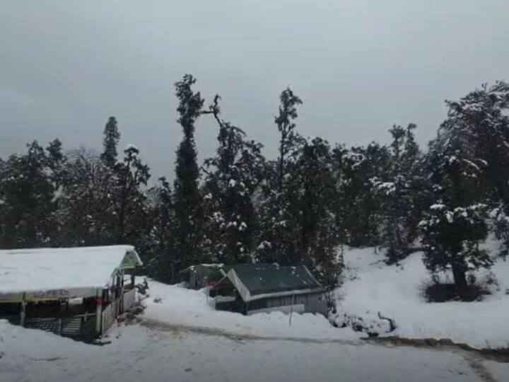 Uttarakhand Weather Heavy snowfall in Kedarnath Dham, tourists reaching Mini Switzerland Chopta ANN Uttarakhand Weather:  केदारनाथ धाम में जमकर हो रही बर्फबारी, निचले क्षेत्रों में बारिश जारी