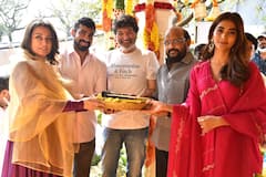 SSMB28 Launch Photos: పూజా హెగ్డేపై నమ్రత క్లాప్... మహేష్ - త్రివిక్రమ్ కొత్త సినిమా ఓపెనింగ్ ఫొటోలు 