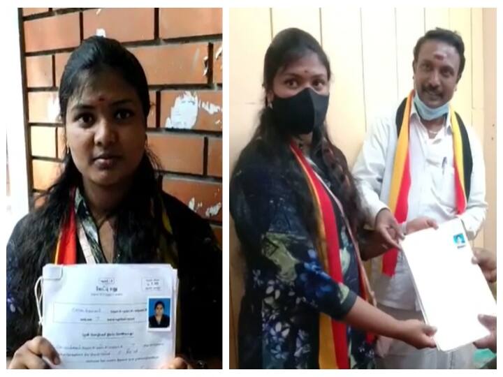 Kodaikanal Urban Local Body Election 2022 Tamilnadu Dindugal District DMTK candidate Urban Local Body Election: படிப்பது கல்லூரி முதலாம் ஆண்டு... 19 வயதில் தேமுதிக வேட்பாளராக மாணவி மனுத்தாக்கல்!