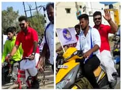 Urban Local Body Election: விஜய் கெட்டப்பில் சைக்கிளில் ஊர்வலமாக சென்று மனுத்தாக்கல்...மதுரையை கலக்கிய விஜய் மக்கள் மன்றத்தினர்!