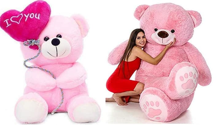 Amazon Offer On Teddy Bear Big Size Pink Teddy Bear Best Soft Toys Deal  Best Valentine Day Gift | Amazon Deal: Bring Smile On Girlfriend's Face On  Teddy Day, Gift This Cute