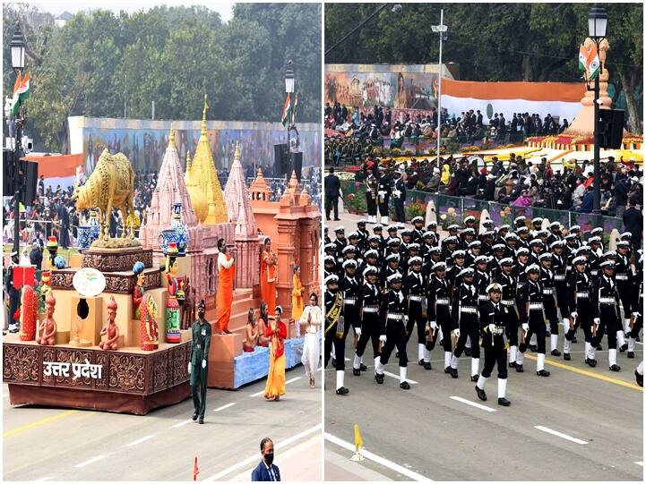 Uttar Pradesh Tableau selected best state tableau Republic Day 2022 parade Maharashtra wins popular choice category R-Day Parade 2022: UP’s Tableau Adjudged Best, Indian Navy’s Marching Contingent Tops Among Services | Check Full List