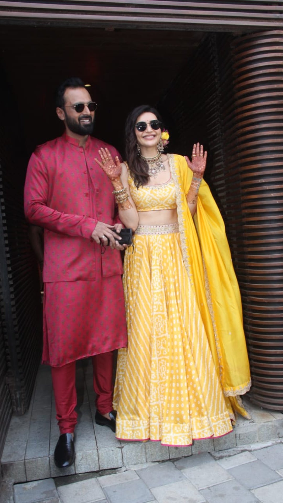 Mrs. Arbina wears Peach lehenga from Little Butterfly Collection for her  reception. Bride: @arr.bee Groom: @dichhanta Makeup: @lowenbe... | Instagram