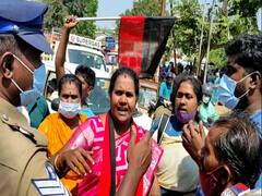 கோவை திமுக மாவட்ட பொறுப்பாளரை முற்றுகையிட்டு திமுகவினர் போராட்டம் - காங்கிரஸ் கட்சிக்கு வார்டு ஒதுக்கியதற்கு எதிர்ப்பு..!