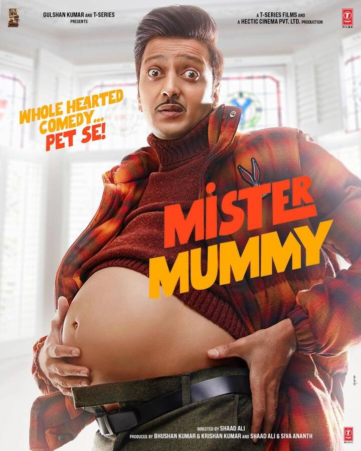 'मिस्टर मम्मी' या रितेश आणि जेनेलियाच्या आगामी चित्रपटाची निर्मीती भूषण कुमार, कृष्ण कुमार, शाद अली आणि शिव अनंत यांनी केली आहे. (Riteish Deshmukh/Instagram)