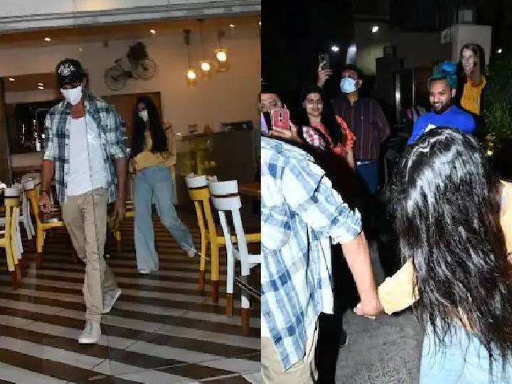 Hrithik Roshan and Saba Azad hold hands again while exiting a restaurant Hrithik Roshan-Saba Azad : पुन्हा एकदा एकमेकांचा हात पकडून फिरताना दिसलं कपल! कॅमेरा पाहताच हृतिकने लपवला चेहरा!