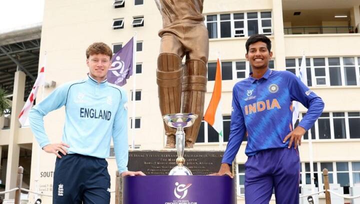 U19 World Cup final: India chase record-extending 5th title in summit clash vs England IND U19 vs ENG U19 Final Live: ઈંગ્લેન્ડની ટીમ 189 રનમાં ઓલઆઉટ, ભારત તરફથી રાજ બાવાએ 5 વિકેટ ઝડપી