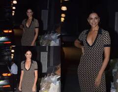 Gehraiyaan Screening: ડીપ નેક બોડીકોન ડ્રેસમાં ખૂબ જ હોટ લાગી Deepika Padukone