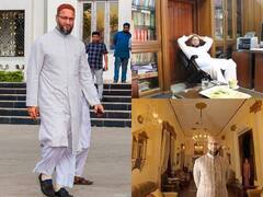 Asaduddin Owaisi Bunglow: आलीशन झूमरों से सजाया है ओवैसी ने अपना बंगला, देखिए कैसा है AIMIM चीफ का आशियाना