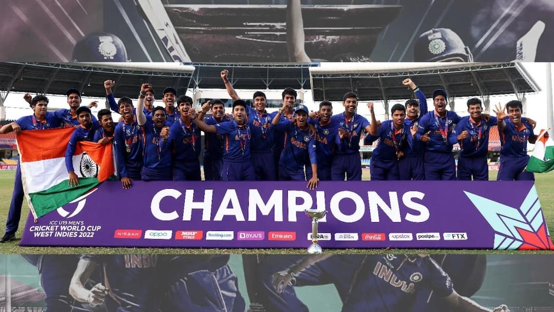 IND vs ENG, U19 WC Final: ব্রিটিশ দম্ভ চূর্ণ করে পঞ্চমবার অনূর্ধ্ব ১৯ বিশ্বচ্যাম্পিয়ন ভারত IND vs ENG, U19 WC Final: India U19 won by 4 wicket and win u 19 world cup IND vs ENG, U19 WC Final: ব্রিটিশ দম্ভ চূর্ণ করে পঞ্চমবার অনূর্ধ্ব ১৯ বিশ্বচ্যাম্পিয়ন ভারত