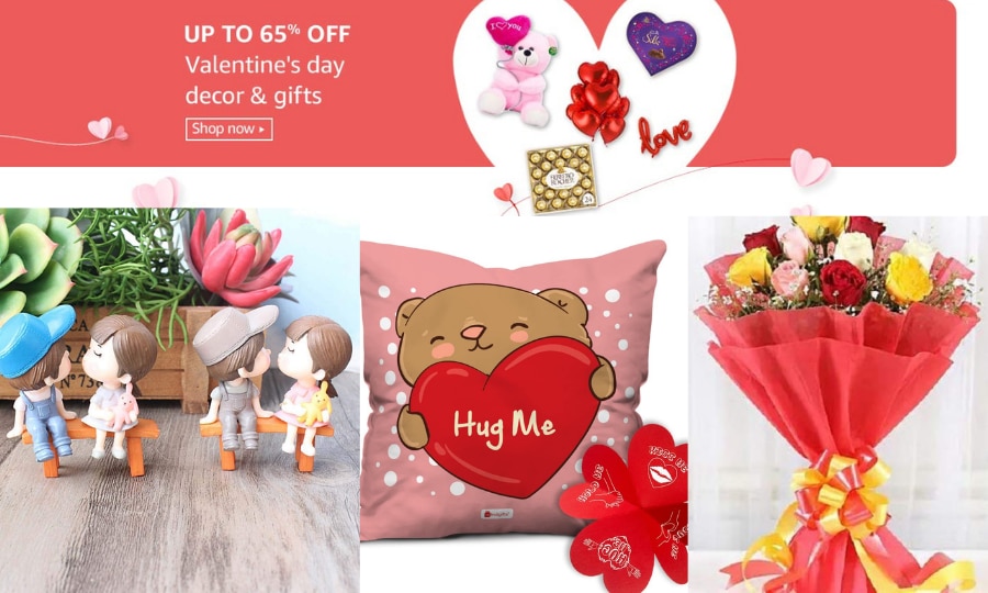 TIED RIBBONS Valentine Week Gift Combo for Girlfriend Wife Girls Women -  Teddy Bear, Card, Mug, Artificial Rose, Organza Bag, Couple Statue and  Assorted Chocolates - Valentine Day Gifts : Amazon.in: Grocery