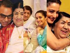 Lata Mangeshkar Bollywood: बॉलीवुड सेलेब्स संग बेहद खूबसूरत था लता मंगेशकर का रिश्ता, देखें Photos
