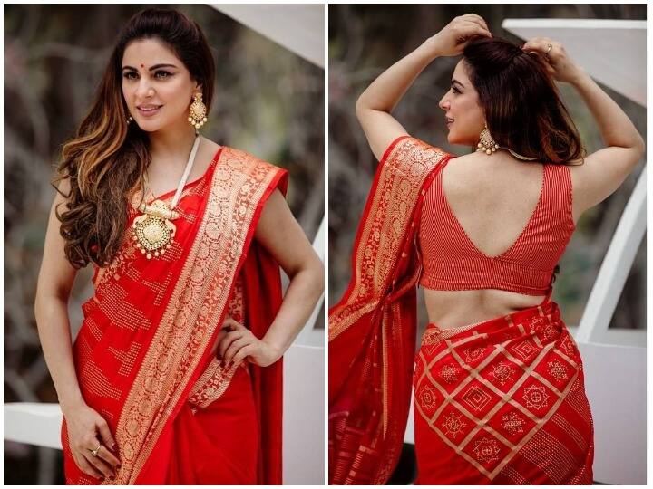Shraddha Arya In Saree: टीवी एक्ट्रेस श्रद्धा आर्या (Shraddha Arya) जबसे शादी के बंधन में बंधी हैं खूब सुर्खियां बटोर रही हैं. फैंस उनसे जुड़ी हर अपडेट्स को जानने के लिए काफी बेताब नजर आते हैं. इसी बीच एक्ट्रेस (Shraddha Arya Photos) की कुछ तस्वीरें वायरल हो रही हैं.