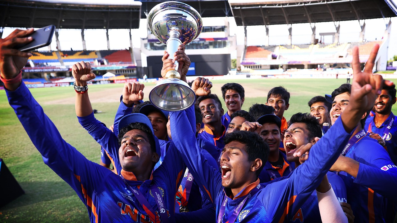 India Becomes U19 Champion For 5th Time Defeat England U19 By 4 Wickets Highlights Raj Bawa Shaik Rasheed Shine