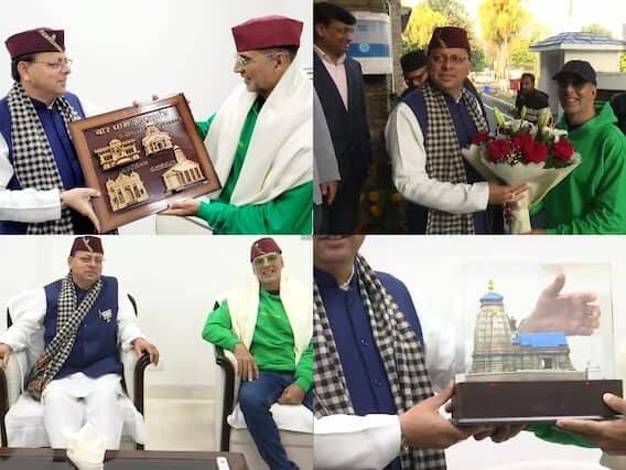 Akshay Kumar Brand Ambassador of Uttarakhand: બૉલીવુડના ખેલાડી એટલે કે સુપરસ્ટાર અક્ષય કુમારને તાજેતરમાં જ ઉત્તરાખંડનો બ્રાન્ડ એમ્બેસેડર બનાવવામાં આવ્યો છે. આના કારણે તેને મુખ્યમંત્રી પુષ્કર સિંહ ધામી સાથે મુલાકાત કરી અને સીએમે તેને પહાડી ટોપી અને ફૂલોનો ગુલદસ્તો આપીને સ્વાગત કર્યુ હતુ. જુઓ તસવીરો..........