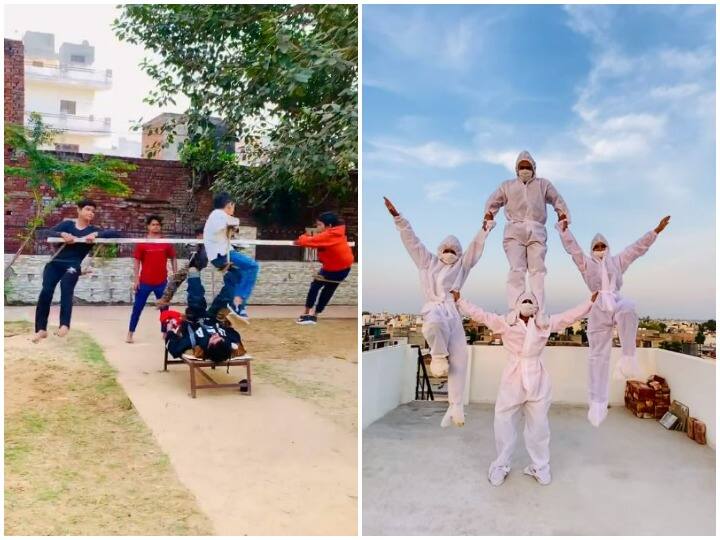 Dance group stunts viral Dance group Dance with stunt stunning dance performance Watch: अपने स्टंट से धमाल मचा रहा बच्चों का डांस ग्रुप, वायरल हो रहा करतब