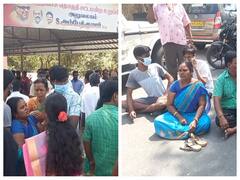 காங்கிரஸுக்கு ஒதுக்கப்பட்ட வார்டு... வாகனம் முன் பாய்ந்து தற்கொலைக்கு முயன்ற திமுக வேட்பாளர் மனைவி... நொந்தவாசியான வந்தவாசி!