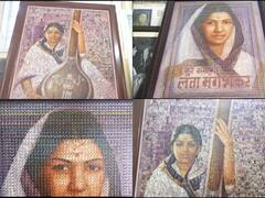 In Pics: जबलपुर में लता मंगेशकर की बनी इस पेंटिंग को मिल चुकी है एशिया बुक ऑफ रिकॉर्ड्स में जगह, देखें तस्वीरें