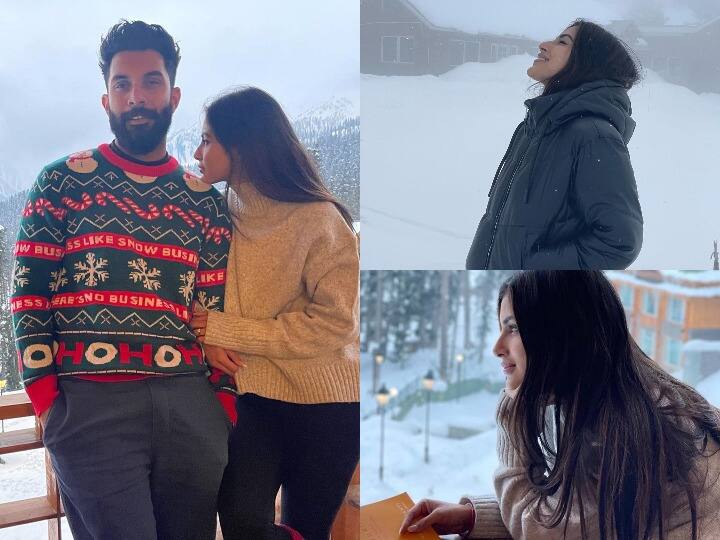 Mouni Roy-Sooraj Nambiar In Kashmir: बॉलीवुड और टीवी एक्ट्रेस मौनी रॉय हाल ही में अपने लॉन्ग टाइम बॉयफ्रेंड सूरज नांबियार के साथ शादी के बंधन में बंधी हैं. दोनों की शादी गोवा के रिजॉर्ट में हुई थी. शादी की तस्वीरें भी सोशल मीडिया पर काफी वायरल हुई थी. वहीं अब मौनी सूरज के साथ कश्मीर में हनीमून मनाने पहुंच गई हैं. जहां से उन्होंने कुछ बेहद खूबसूरत तस्वीरें शेयर सोशल मीडिया पर शेयर की हैं, जो इंटरनेट पर छाई हुई हैं. आप भी डालिए एक नजर.....