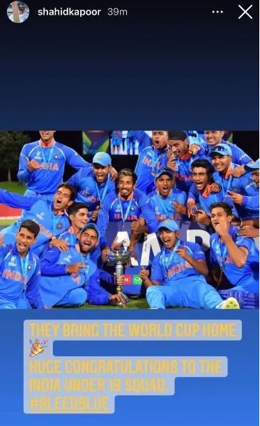 Shahid Kapoor Trolled For Congratulating 2018 India U-19 Team In Place Of Yash Dhull-Led U-19 WC Winning Team