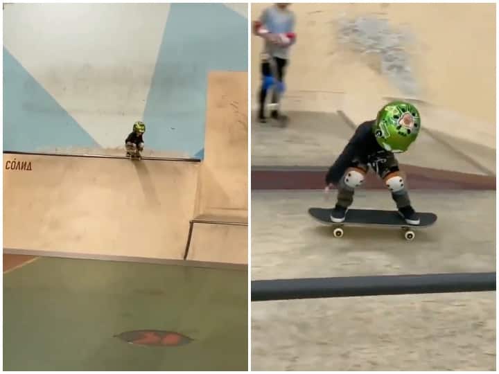 3-year-old boy did a great skating, watching the video will make you wow Watch: 3 साल के बच्चे ने की गजब की स्केटिंग, वीडियो देख आप भी बन जाएंगे फैन