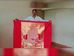 In Pics : पैठणीच्या शेलावर साकारली श्री स्वामी समर्थांची प्रतिमा