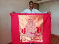 In Pics : पैठणीच्या शेलावर साकारली श्री स्वामी समर्थांची प्रतिमा