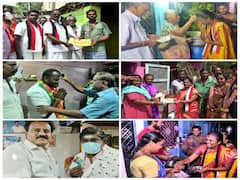 Local Body Election | குங்குமச்சிழிழ், தாலி கயிறு உடன் காலில் விழுந்து மங்களகரமாக வாக்கு சேகரிக்கும் பெண் வேட்பாளர்