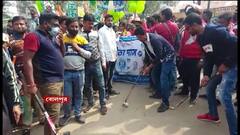 Municipal Election: বোলপুরে হকি খেলতে খেলতে মনোনয়ন জমা তৃণমূল প্রার্থীদের |Bangla News