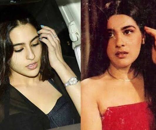 ऊपर वाले ने अमृता सिंह (Amrita Singh) की खूबसूरती को सारा अली खान (Sara Ali Khan) को तोहफे में दिया है. अमृता सिंह की जवानी के दिनों की यह तस्वीरें सारा अली खान की लेटेस्ट फोटोज से बिल्कुल मिलती जुलती हैं.