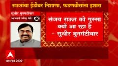 Sanjay Raut : धमकी देण्यासाठी संजय राऊतांची पत्रकार परिषद - सुधीर मुनगंटीवार : ABP Majha