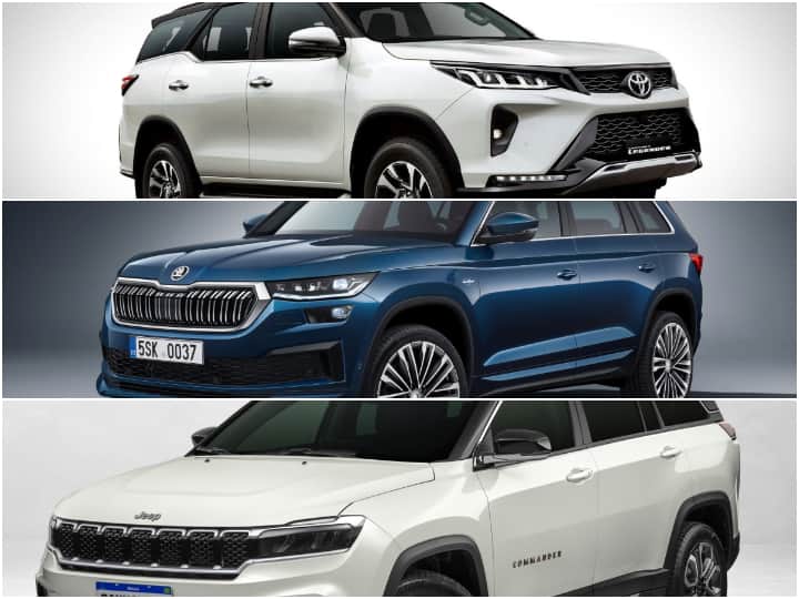 Jeep Meridian Commander vs Kodiaq vs Fortuner Features Price Specifications photos 7 seater SUV India Jeep Meridian/Commander Vs Kodiaq Vs Fortuner: Price, Size, Features And More