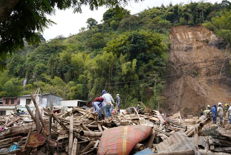 colombia landslide 14 people killed 35 injured national disaster agency heavy rains Landslide in Colombia : कोलंबियात भूस्खलन, 14 हून अधिक लोकांचा मृत्यू, 35 जखमी